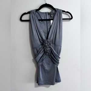 Y2K AndyTheAnh Tank Top Size Small Silver 90s